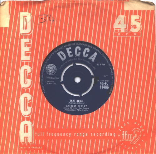 Anthony Newley That Noise 7" vinyl single (7 inch record / 45) UK AN307TH420097