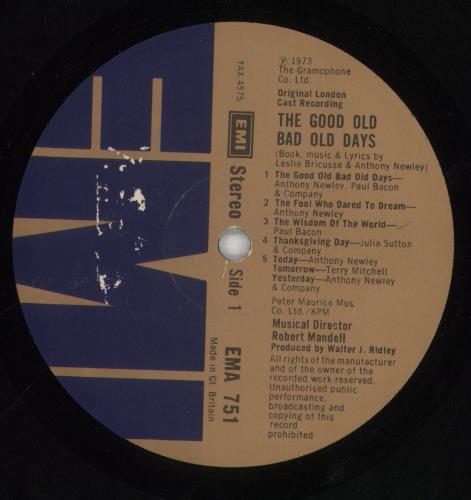 Anthony Newley The Good Old Bad Old Days! vinyl LP album (LP record) UK AN3LPTH496841