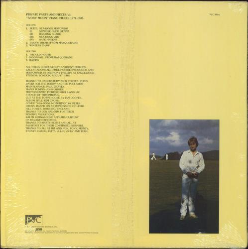 Anthony Phillips Private Parts & Pieces VI: "Ivory Moon" Piano Pieces 1971-1985 - shrink vinyl LP album (LP record) US AYPLPPR792396