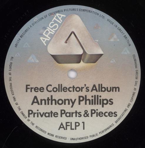 Anthony Phillips Private Parts & Pieces vinyl LP album (LP record) UK AYPLPPR482736