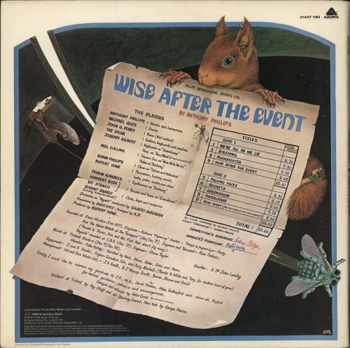 Anthony Phillips Wise After The Event vinyl LP album (LP record) UK AYPLPWI882393