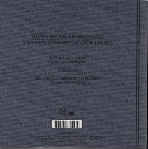 Anthony Reynolds Bees Dream Of Flowers And Your Summer's Meadow Breath 7" vinyl single (7 inch record / 45) UK ZN207BE716899