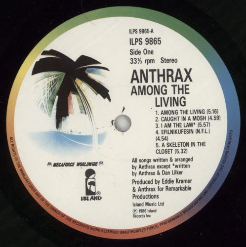 Anthrax Among The Living vinyl LP album (LP record) UK ANXLPAM868842