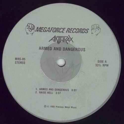 Anthrax Armed And Dangerous 12" vinyl single (12 inch record / Maxi-single) US ANX12AR827802