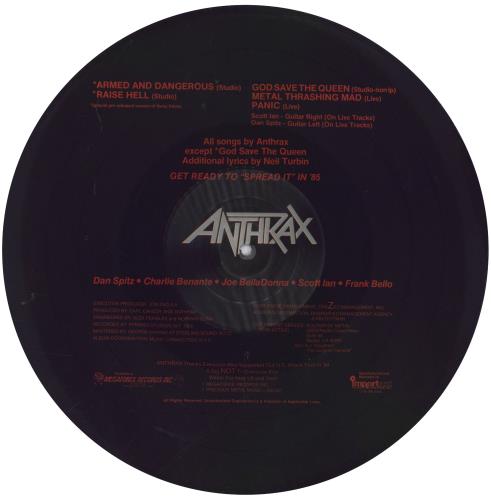 Anthrax Armed And Dangerous picture disc LP (vinyl picture disc album) UK ANXPDAR838792