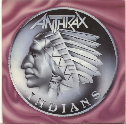 Anthrax Indians - Orange Vinyl 7" vinyl single (7 inch record / 45) UK ANX07IN235049