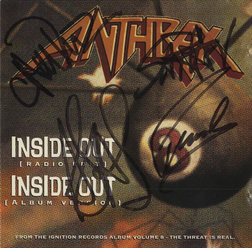 Anthrax Inside Out - Autographed CD single (CD5 / 5") US ANXC5IN460718
