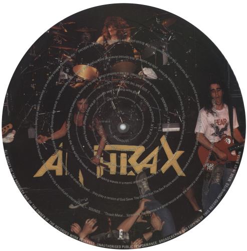 Anthrax Madhouse - VG 12" vinyl picture disc (12 inch picture record) UK ANX2PMA888027
