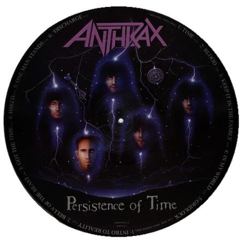 Anthrax Persistence Of Time - EX picture disc LP (vinyl picture disc album) UK ANXPDPE193717