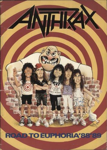 Anthrax Road To Euphoria '88 '89 tour programme UK ANXTRRO612353