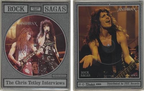 Anthrax Rock Sagas - The Chris Tetley Interviews shaped picture disc (picture disc vinyl record) UK ANXSHRO391848