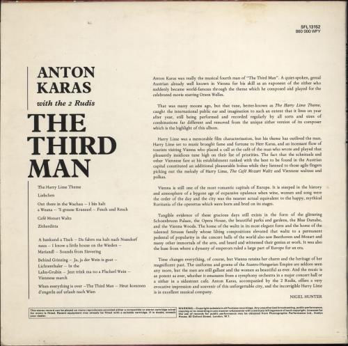 Anton Karas The Third Man vinyl LP album (LP record) UK A6ULPTH766877