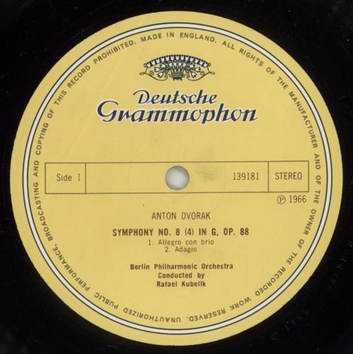 Antonn Dvork Dvork: Symphonie Nr. 8 (4) vinyl LP album (LP record) UK DDQLPDV878184