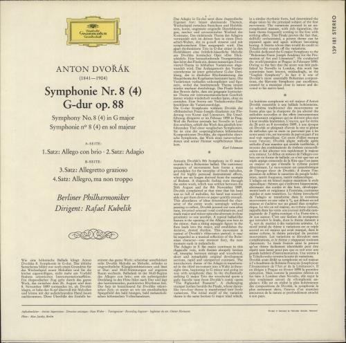 Antonn Dvork Dvork: Symphonie Nr. 8 (4) vinyl LP album (LP record) UK DDQLPDV878184