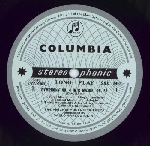 Antonn Dvork Dvork: Symphony N4 / Scherzo Capriccioso vinyl LP album (LP record) UK DDQLPDV771711