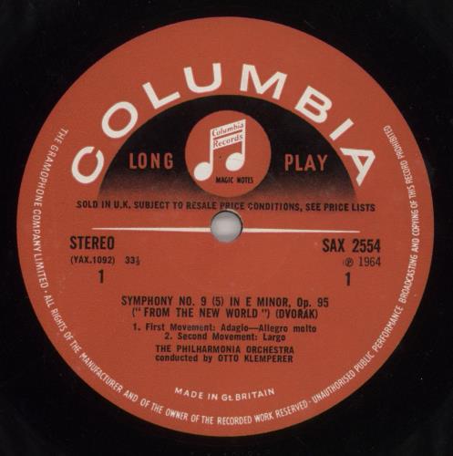 Antonn Dvork Dvorak: "New World" Symphony vinyl LP album (LP record) UK DDQLPDV865215