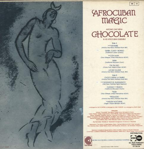 Antonio Diaz Mena Chocolate's Afrocuban Magic vinyl LP album (LP record) French A5TLPCH747108