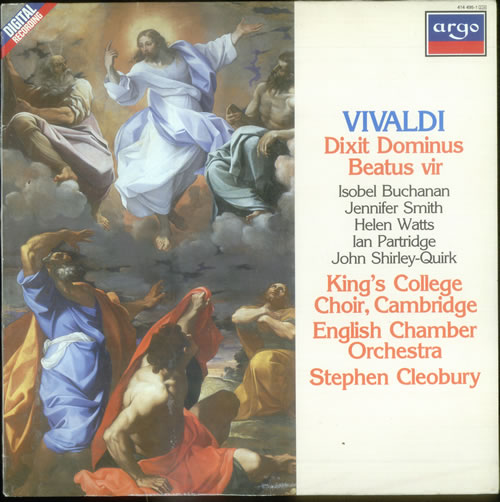 Antonio Vivaldi Dixit Dominus Beatus vir vinyl LP album (LP record) UK VI2LPDI530926