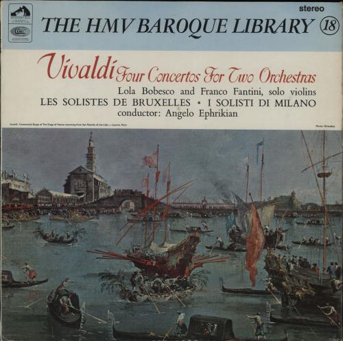 Antonio Vivaldi Four Concertos For Two Orchestras vinyl LP album (LP record) UK VI2LPFO763761
