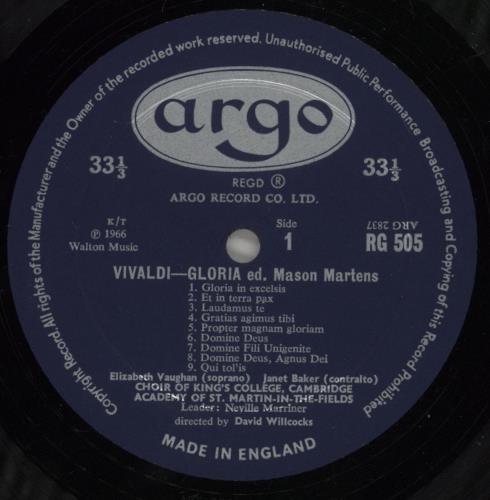 Antonio Vivaldi Gloria / Magnificat vinyl LP album (LP record) UK VI2LPGL875454