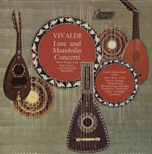 Antonio Vivaldi Lute And Mandolin Concerti vinyl LP album (LP record) UK VI2LPLU760023