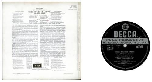 Antonio Vivaldi The Four Seasons vinyl LP album (LP record) UK VI2LPTH539695