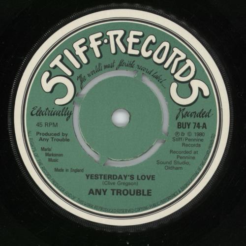 Any Trouble Yesterday's Love - P/s 7" vinyl single (7 inch record / 45) UK AT607YE610489