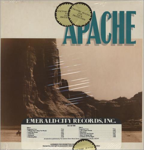 Apache Apache - Sealed vinyl LP album (LP record) US AP-LPAP361173