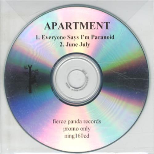Apartment Everyone Says I'm Paranoid CD-R acetate UK APNCREV345740