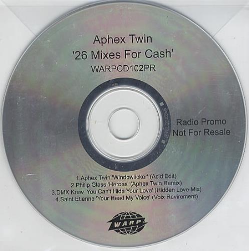 Aphex Twin 26 Mixes For Cash CD single (CD5 / 5") UK APHC5MI240133