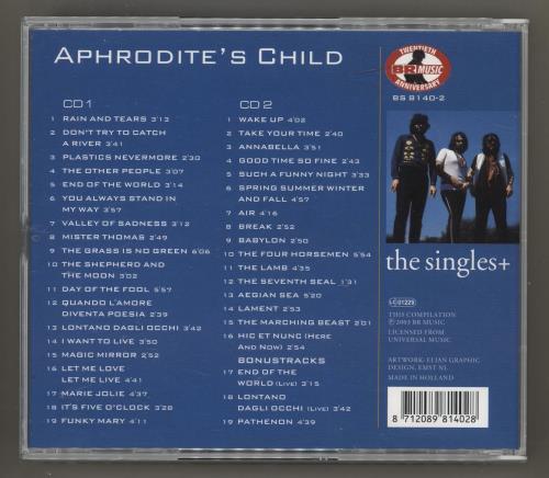 Aphrodite's Child The Singles Dutch 2 CD album set (Double CD) (722548)