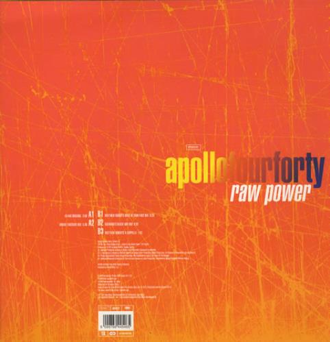 Apollo 440 Raw Power 12" vinyl single (12 inch record / Maxi-single) UK A4412RA160395