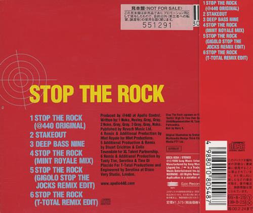 Apollo 440 Stop The Rock CD single (CD5 / 5") Japanese A44C5ST238764