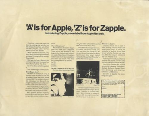 Apple Label A Is For Apple, Z Is For Zapple memorabilia UK APEMMAI370962
