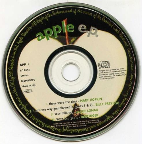 Apple Label Apple E.P. CD single (CD5 / 5") UK APEC5AP381252