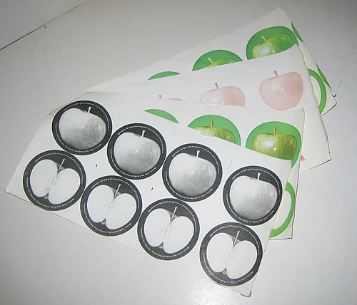 Apple Label Set Of Colour Separation Sheets For The 7" Single Label memorabilia UK APEMMSE337031