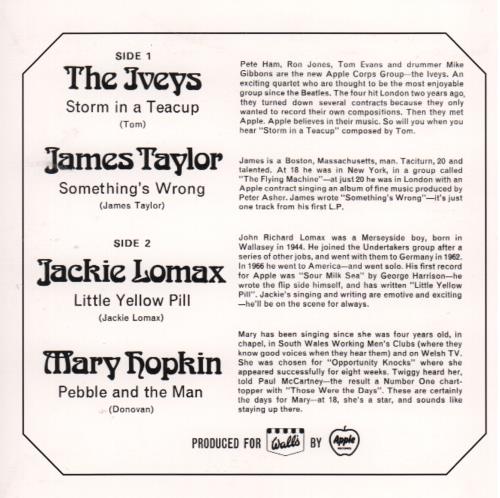 Apple Label Walls Ice Cream Presents CD-R acetate UK APECRWA647765
