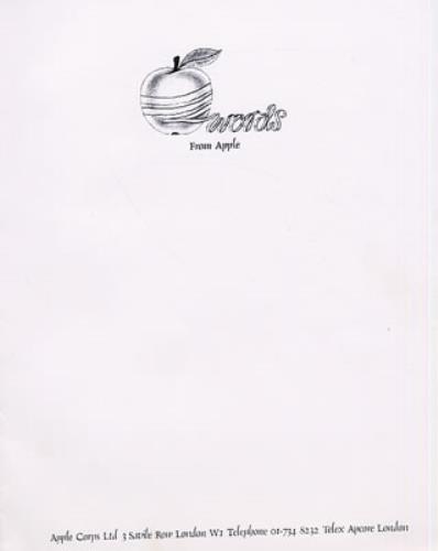 Apple Label Words From Apple - Glossy Folder memorabilia UK APEMMWO337026