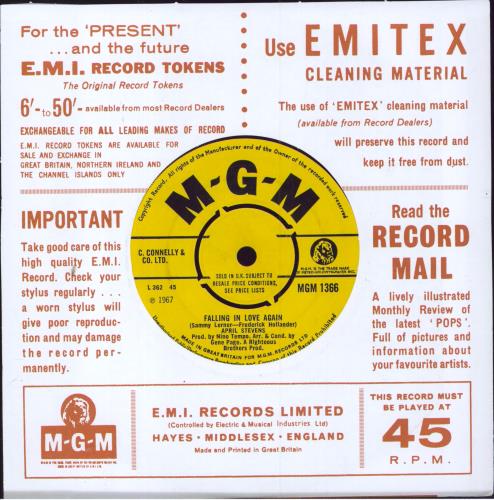 April Stevens Wanting You 7" vinyl single (7 inch record / 45) UK 5S407WA799546