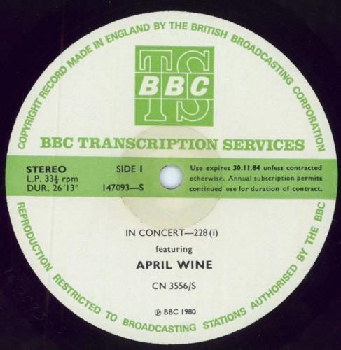 April Wine In Concert 228 vinyl LP album (LP record) UK APWLPIN796666
