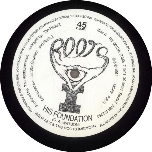 Aqua Levi His Foundation 12" vinyl single (12 inch record / Maxi-single) UK Q7V12HI709189