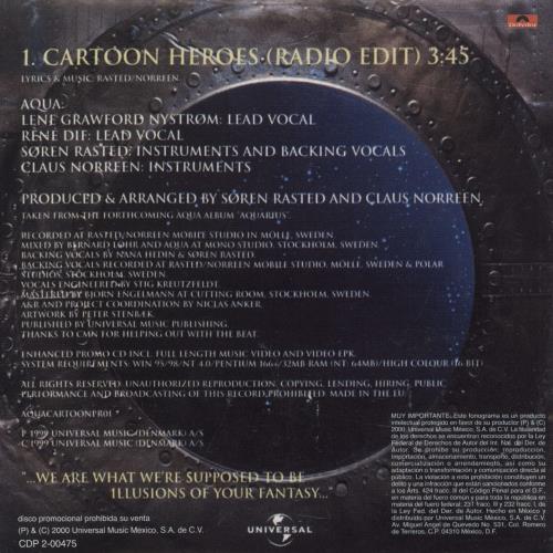 Aqua Cartoon Heroes CD single (CD5 / 5") Mexican AQUC5CA153241