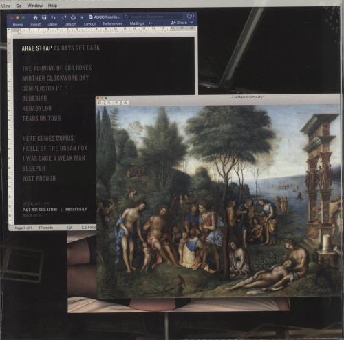 Arab Strap As Days Get Dark - Black Blob In Clear Vinyl - Autographed Postcard vinyl LP album (LP record) UK ABSLPAS875044