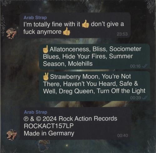 Arab Strap I'm Totally Fine With It, Don't Give A Fuck Anymore - Yellow Vinyl - Autographed Print - Sealed vinyl LP album (LP record) UK ABSLPIM875028