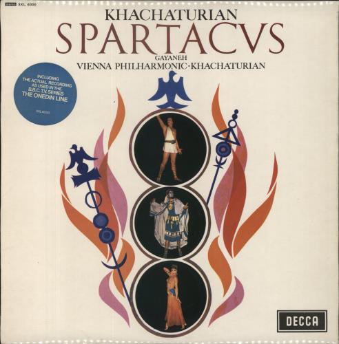 Aram Khachaturian Spartacus - Hype Stickered vinyl LP album (LP record) UK KF6LPSP850128