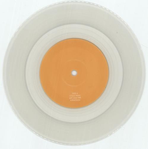 Arcade Fire Cold Wind - Clear Vinyl 7" vinyl single (7 inch record / 45) UK ACF07CO332441