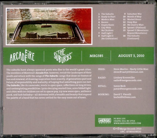 Arcade Fire The Suburbs CD album (CDLP) US ACFCDTH522748