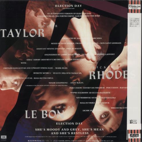 Arcadia Election Day 12" vinyl single (12 inch record / Maxi-single) Japanese ARC12EL21966