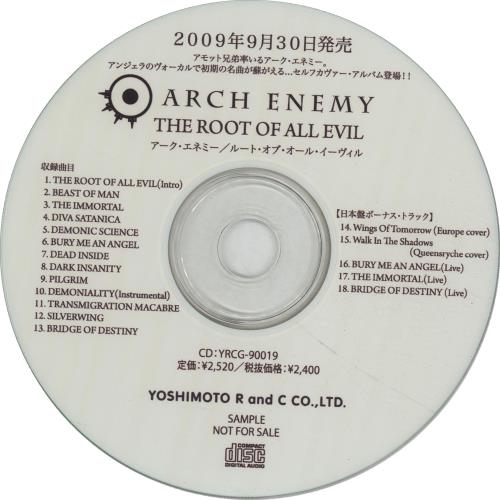 Arch Enemy The Roots Of All Evil CD-R acetate Japanese A1CCRTH659718