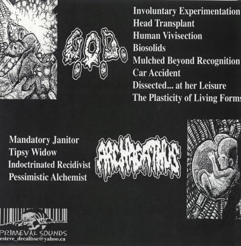 Archagathus G.O.D. / Archagathus 7" vinyl single (7 inch record / 45) Canadian 3WK07GO835333